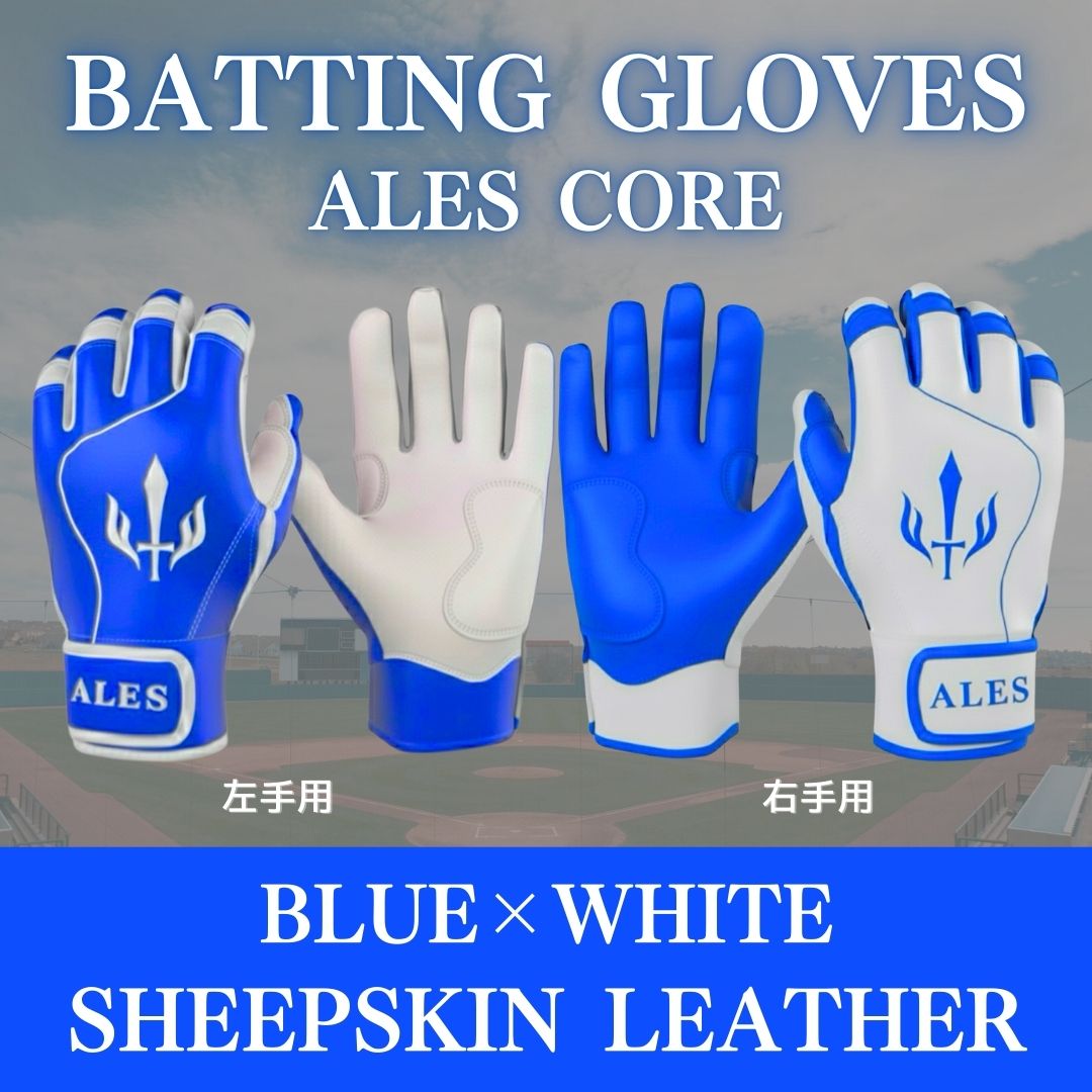 【一部サイズ予約販売】バッティンググローブ -ALES CORE- 【BLUE × WHITE】