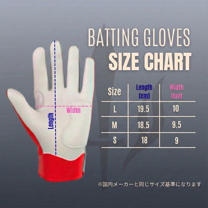【予約販売商品】バッティンググローブ -ALES CORE- 【RED × WHITE】